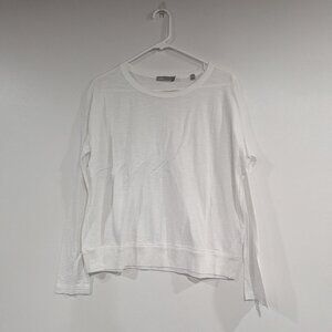 Vince Lightweight Long Sleeve Top White Size XS